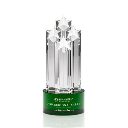 Recognition Awards - Crystal Awards - Ascot Star Award - Green 