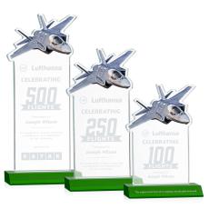 Top Gun Award - Green - Crystal Awards
