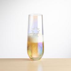 Miami Stemless Flute - Deep Etch