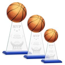 Edenwood Basketball Award - Blue - Crystal Pillar Awards