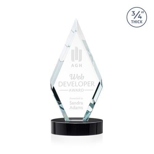 Recognition Awards - Crystal Awards - Richmond Award on Alberton Base - Black