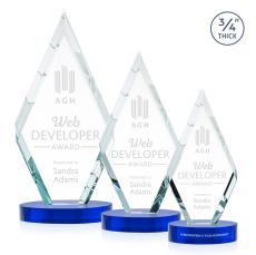 Richmond Award on Alberton Base - Blue - Glass Awards