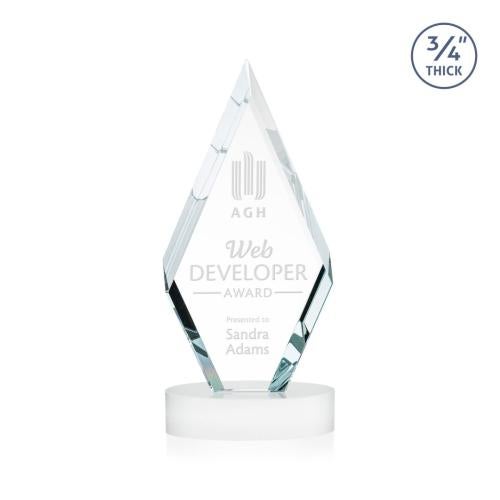 Recognition Awards - Crystal Awards - Richmond Award on Alberton Base - White