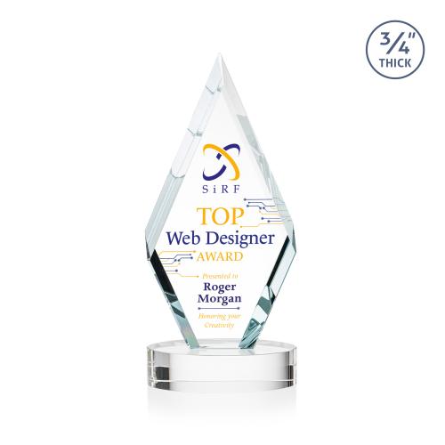 Recognition Awards - Crystal Awards - Richmond VividPrint&trade; Award on Alberton Base - Clear