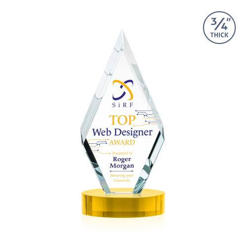 Recognition Awards - Crystal Awards - Richmond VividPrint&trade; Award on Alberton Base - Gold