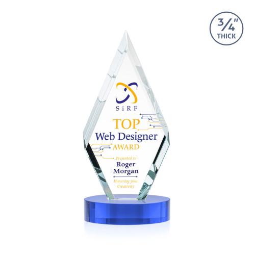 Recognition Awards - Crystal Awards - Richmond VividPrint™ Award on Alberton Base - Sky Blue