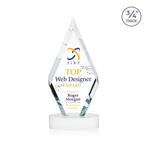 Recognition Awards - Crystal Awards - Richmond VividPrint&trade; Award on Alberton Base - White