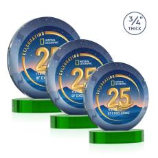 Gibralter Vividprint Award on Alberton Base - Green - New Items