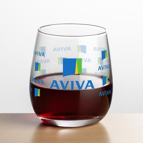 Corporate Gifts - Barware - Wine & Champagne - Wine Glasses - Crestview Stemless Wine - VividPrint&trade;