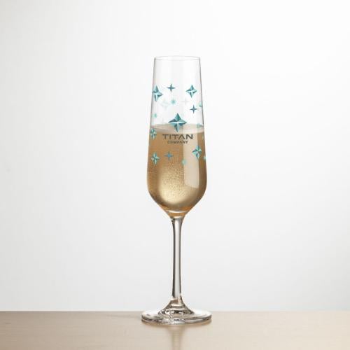 Corporate Gifts - Barware - Wine & Champagne - Wine Glasses - Laurent Flute - VividPrint™