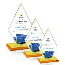Tuscany VividPrint Award - Amber - Yellow Crystal Awards
