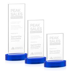 Heathrow Award on Alberton Base - Blue - Glass Awards
