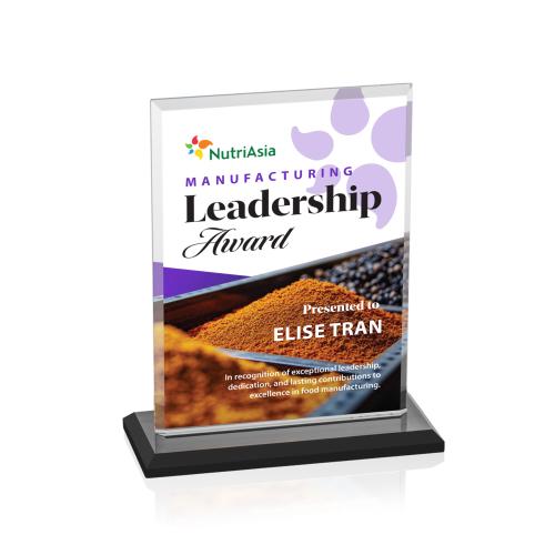 Recognition Awards - Crystal Awards - Vitalia VividPrint&trade; Award - Black