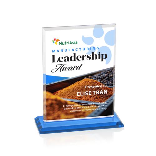 Recognition Awards - Crystal Awards - Vitalia VividPrint&trade; Award - Sky Blue