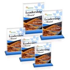 Vitalia VividPrint Award - Sky Blue - Colored Crystal Awards