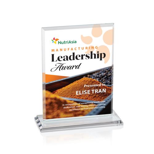 Recognition Awards - Crystal Awards - Vitalia VividPrint&trade; Award - Clear