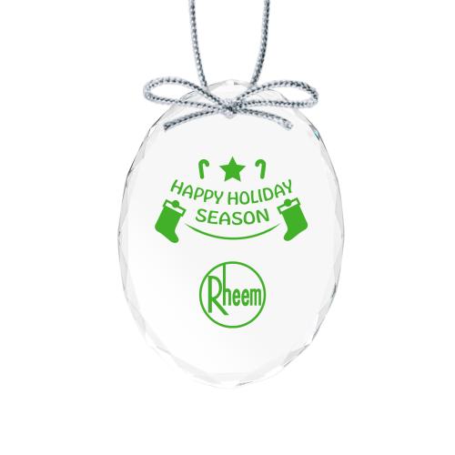 Corporate Gifts - Ornaments - Optical Ornament - Oval Imprinted