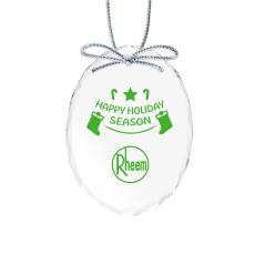 Optical Ornament - Oval Imprinted - Ornaments