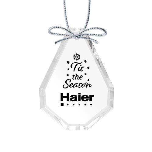 Corporate Gifts - Ornaments - Optical Ornament - Teardrop Imprinted
