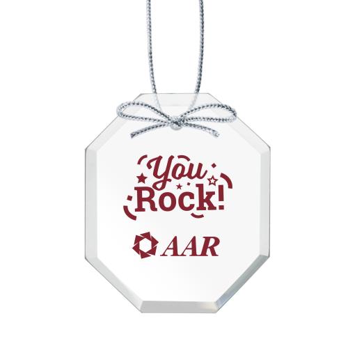Corporate Gifts - Ornaments - Starfire Ornament - Long Octagon Imprinted