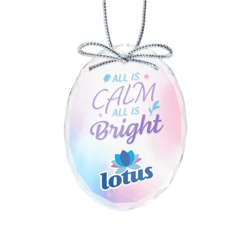 Corporate Gifts - Ornaments - Optical Ornament - Oval VividPrint&trade;