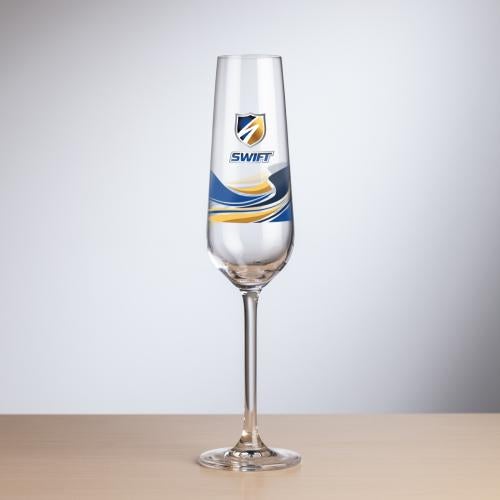 Corporate Gifts - Barware - Wine & Champagne - Champagne Flutes - Elderwood Flute - VividPrint&trade;