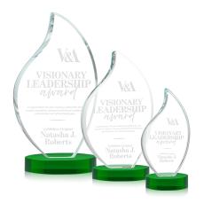 Odessy Flame Award on Alberton Base - Green - Flame Awards