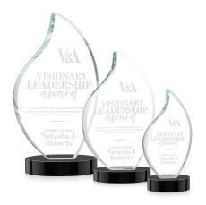 Odessy Flame Award on Alberton Base - Black - Black Crystal Awards