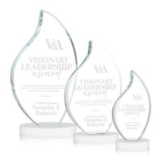 Odessy Flame Award on Alberton Base - White - New Items