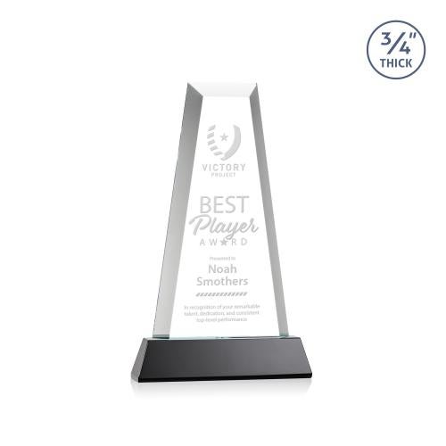 Recognition Awards - Crystal Awards - Imperial Tower on Newhaven Base - Black