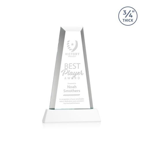 Recognition Awards - Crystal Awards - Imperial Tower on Newhaven Base - White