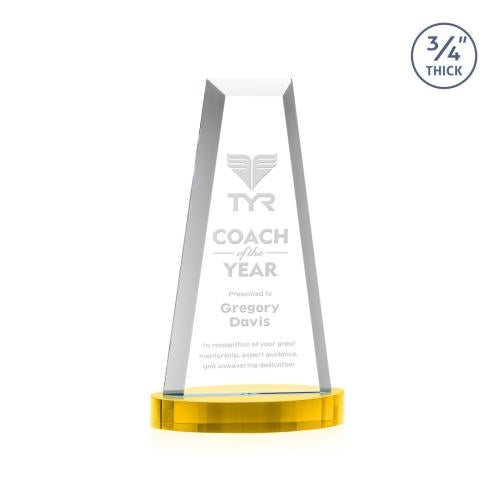 Recognition Awards - Crystal Awards - Imperial Tower on Alberton Base - Gold