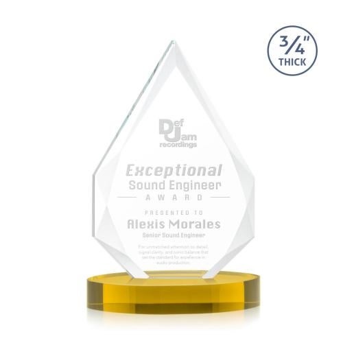 Recognition Awards - Crystal Awards - Hawthorne Award on Alberton Base - Gold