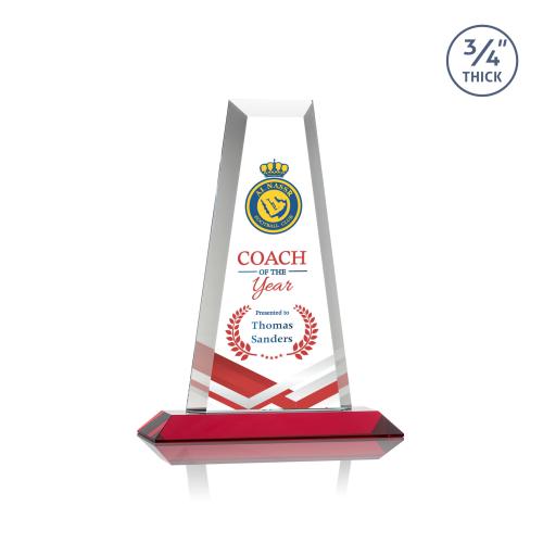 Recognition Awards - Crystal Awards - Imperial VividPrint&trade; Award - Red