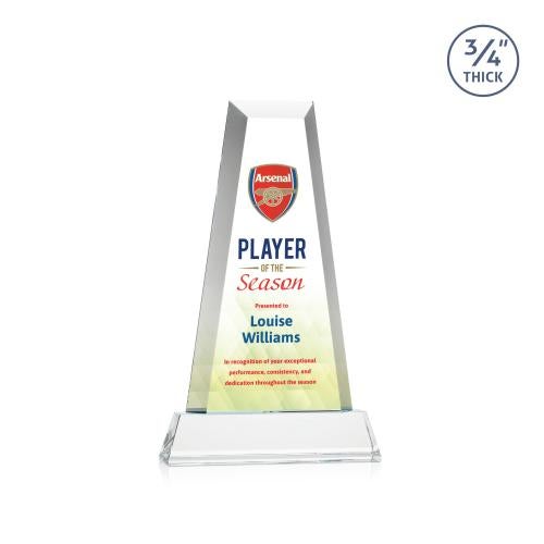 Recognition Awards - Crystal Awards - Imperial  VividPrint&trade; Award on Newhaven Base - Clear