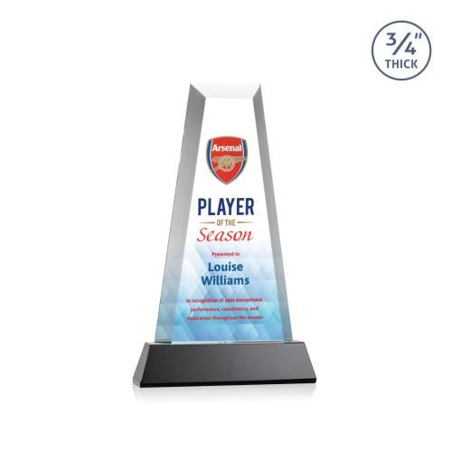 Recognition Awards - Crystal Awards - Imperial  VividPrint&trade; Award on Newhaven Base - Black