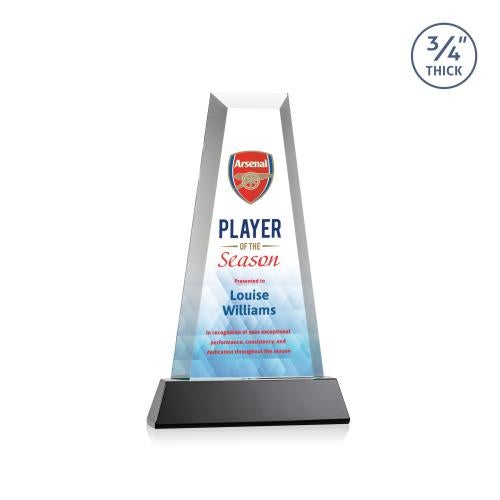 Recognition Awards - Crystal Awards - Imperial  VividPrint&trade; Award on Newhaven Base - Black