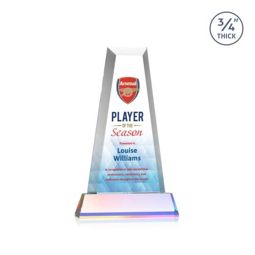 Recognition Awards - Crystal Awards - Imperial VividPrint&trade; Award on Newhaven Base - Prismatic