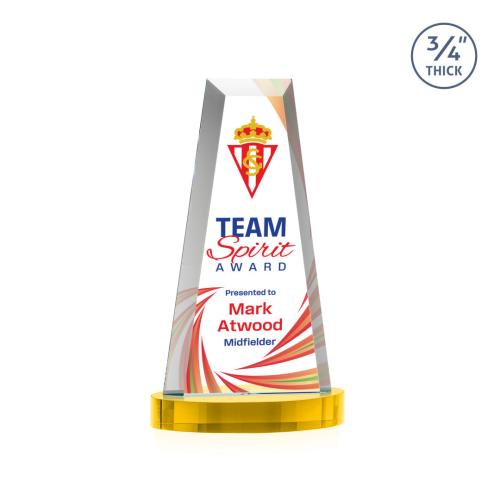 Recognition Awards - Crystal Awards - Imperial VividPrint&trade; Award on Alberton Base - Gold