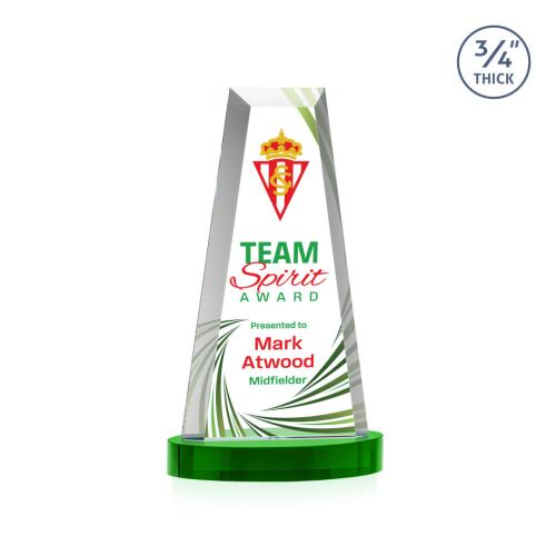 Recognition Awards - Crystal Awards - Imperial VividPrint&trade; Award on Alberton Base - Green