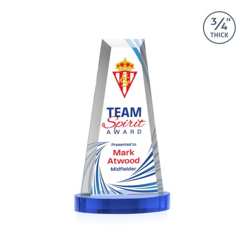 Recognition Awards - Crystal Awards - Imperial VividPrint&trade; Award on Alberton Base - Sky Blue