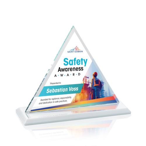 Recognition Awards - Crystal Awards - Dresden VividPrint&trade; Award - White