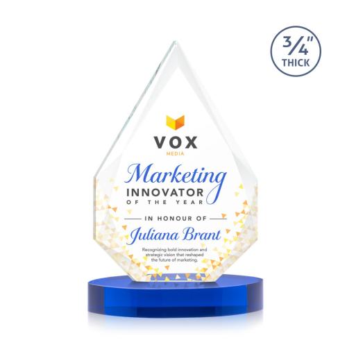 Recognition Awards - Crystal Awards - Hawthorne VividPrint&trade; Award on Alberton Base - Blue