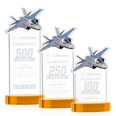 Top Gun Award on Alberton Base - Amber - New Items