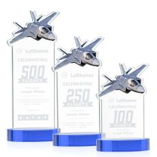 Top Gun Award on Alberton Base - Sky Blue - New Items