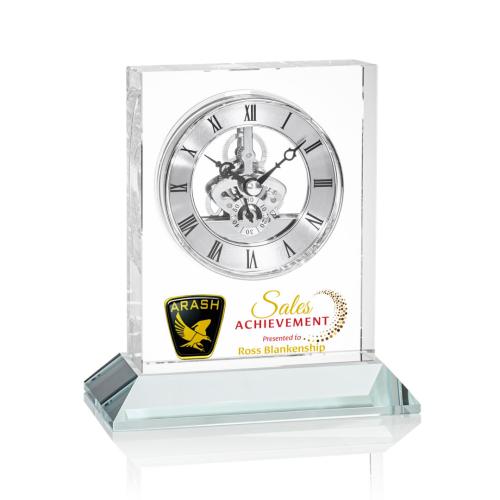 Recognition Awards - Shop by Recipient - Retirement Awards - Ashland VividPrint™ Clock on Base - Silver Dial