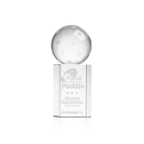 Recognition Awards - Crystal Awards - Pickleball Award on Dakota Base
