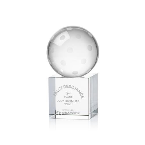 Recognition Awards - Crystal Awards - Pickleball Award on Granby Base 