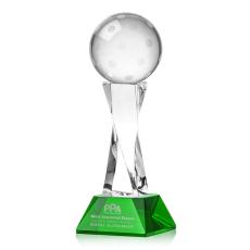 Pickleball Award on Langport Base - Green - Sales Awards