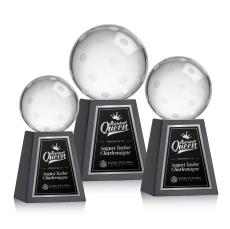 Pickleball Award on Tall Marble Base - Coach Awards